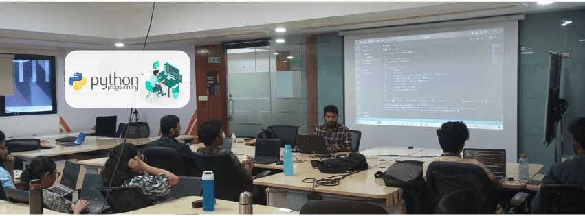 Python workshop with students